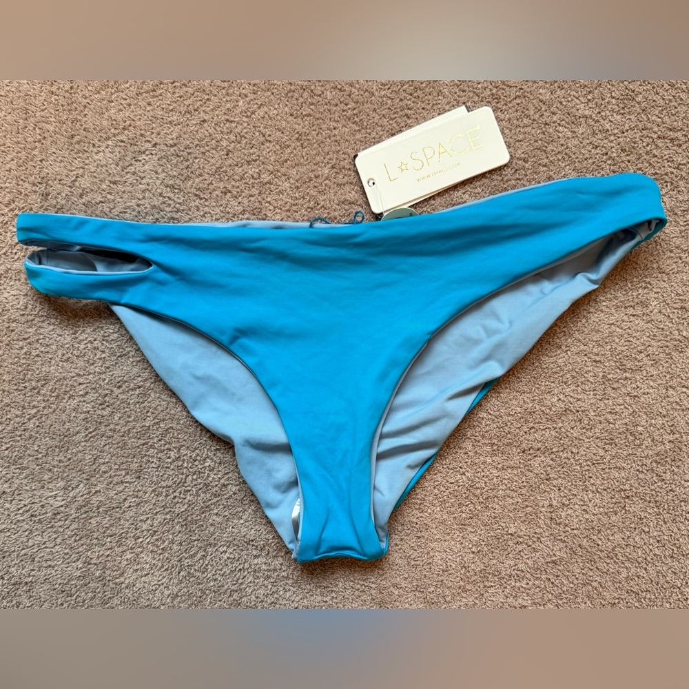 NEW - L*SPACE Breakers Classic Reversible Bikini Bottom - AURA & ELECTRIC BLUE